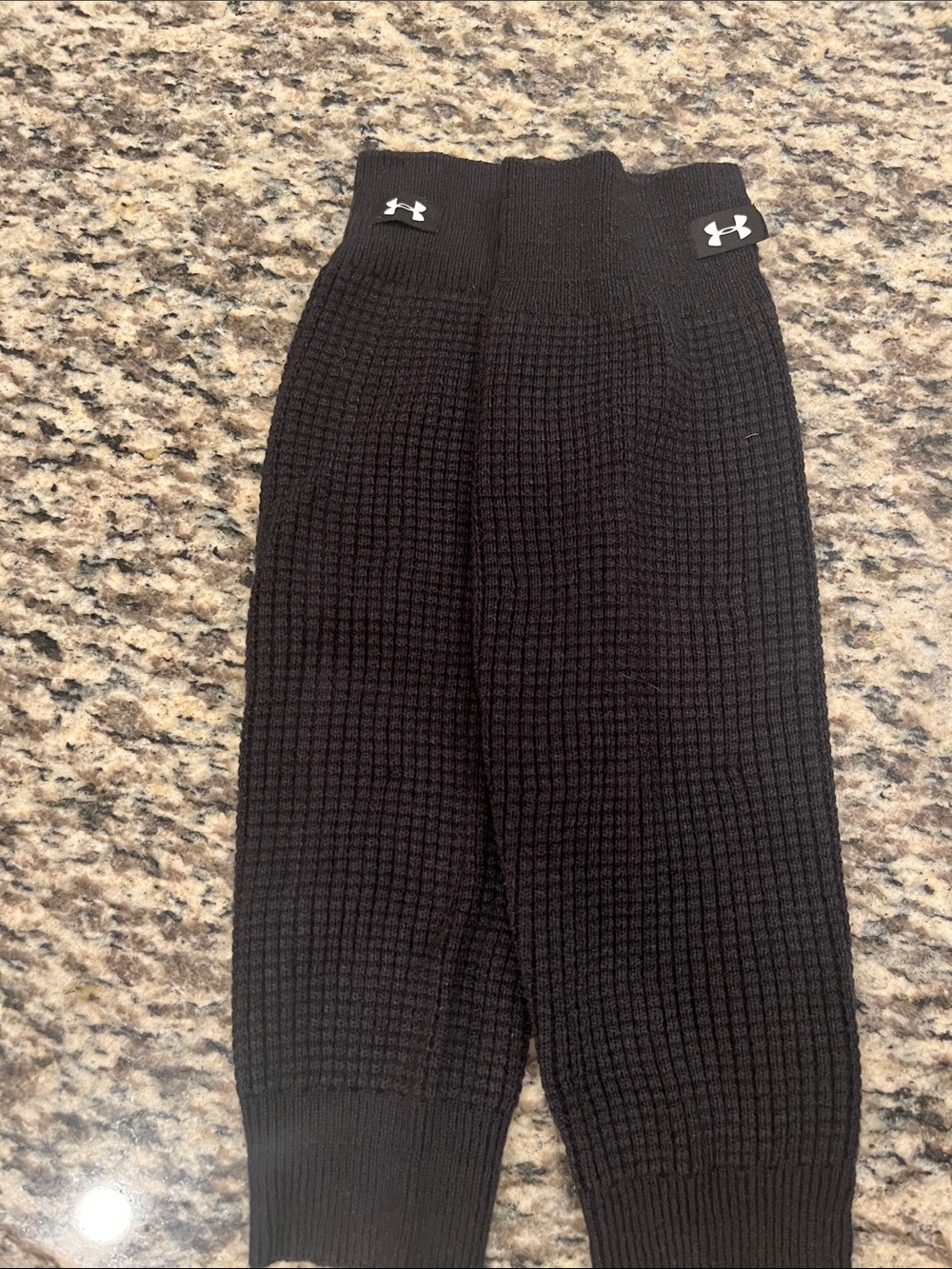 Under Armour Black Thermal Waffle Leg Warmers
